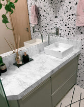 Adesivo para Pia Mármore Lunare Brilho