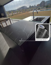 Adesivo para Pia Mármore Grigio Brilho