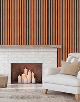 Papel de Parede Ripas de Madeira Cerejeira