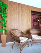 Papel de Parede Texturizado Madeira Demolição Sucupira