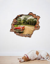 Adesivo Decorativo Buraco 3D Carro Vintage