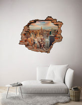 Adesivo Decorativo Buraco 3D Cidade