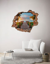 Adesivo Buraco 3D Deck na Praia