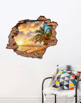 Adesivo Buraco 3D Fim de Tarde Praiano