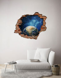 Adesivo Decorativo Buraco 3D Planeta Terra