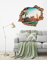 Adesivo Decorativo Buraco 3D Londres