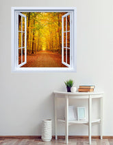 Adesivo de Janela Floresta Outonal