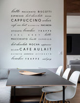 Adesivo Lettering Cafés