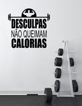 Adesivo Lettering Desculpas Não Queimam Calorias