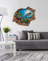 Adesivo Buraco 3D Tartaruga Marinha