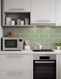 Papel de Parede Brick Metro Menta