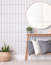 Papel de Parede de Azulejo Brick Vertical Snow