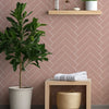 Papel de Parede Adesivo Brick ZigZag Blossom