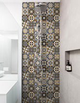 Papel de Parede Adesivo Azulejo Café