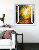 Adesivo de Janela Caminho Na Floresta