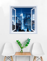 Adesivo de Janela Cidade à Noite