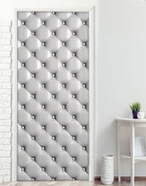 Adesivo para Porta Capitonê Cinza