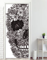 Adesivo para Porta Caveira de Flores