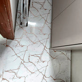 Adesivo para Chão Mármore Calacatta Oro Brilho