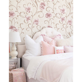 Papel de Parede Adesivo Flores Peônias Rosas