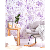 Papel de Parede Adesivo Flores Lavanda