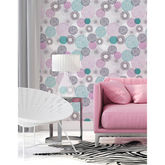 Papel de Parede Adesivo Círculos Festa