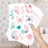 Cartela Adesiva Borboletas Encantadas