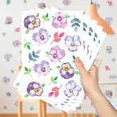 Cartela Adesiva Floral Amor Perfeito