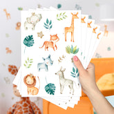 Cartela Adesiva Safari Aquarela