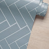 Papel de Parede Adesivo Brick ZigZag Frost
