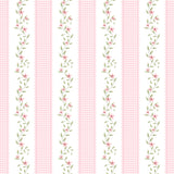 Papel de Parede Adesivo Ramo Floral Listra Rosa