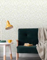 Papel de Parede Adesivo Raminhos Verdes Aquarela
