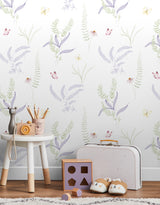 Papel de Parede Adesivo Jardim Lilás