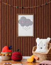 Papel de Parede Madeira Ripada Fina Canela