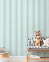 Papel de Parede Madeira Ripada Verde Menta