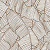 Papel De Parede Folha De Bananeira Marrom Adesivo 1,00m x 50cm
