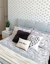 KIT DE 5 ROLOS - 3,00m x 50cm - Adesivo Papel de Parede Grid Cubes