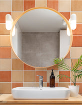 Papel de Parede Adesivo Azulejo Hijau Laranja