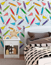 Papel De Parede Adesivo Lápis