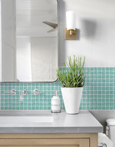 Papel de Parede Adesivo Pastilhas Turquesas