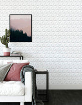 KIT DE 2 ROLOS - 2,50m x 50cm - Papel de Parede Adesivo 3D White