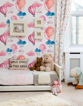 Papel de Parede Adesivo Balões Rosados