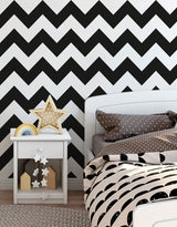 Papel de Parede Adesivo Chevron Preto
