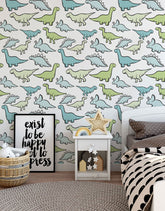 Papel de Parede Adesivo Dinossaurinhos