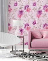 Papel de Parede Adesivo Flores Artísticas