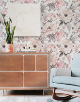 Papel de Parede Adesivo Flores em Aquarela