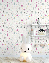 Papel de Parede Adesivo Gotas Coloridas