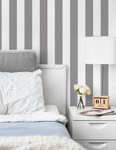 Papel de Parede Adesivo Listras Cinza