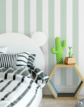 Papel de Parede Adesivo Listras Verdes