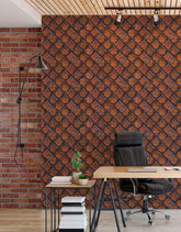 Papel de Parede Adesivo Madeira Escurecida